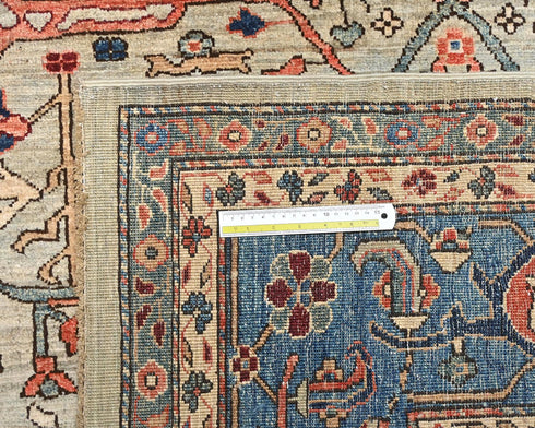 9x12 Gray Aryana Afghan Hand Knotted Veg Dye Wool Area Rug